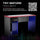 Carbon-Tek 120cm RGB Gaming Desk with Wireless Charging - Grey / Blue