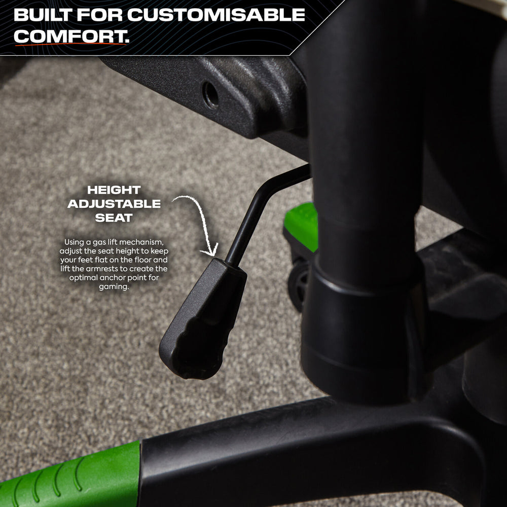 Agility Compact eSports Gaming Chair for Juniors - Green