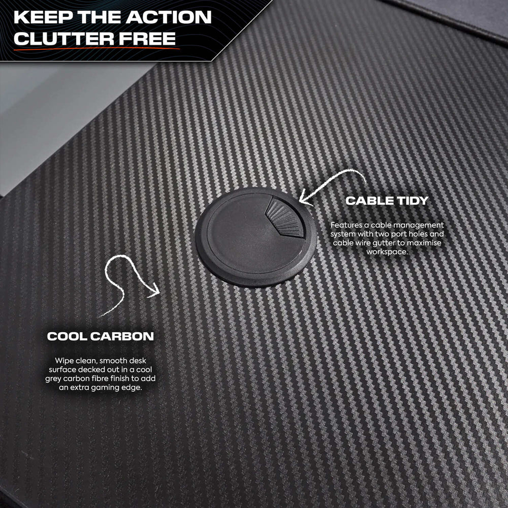 Panther XL 115cm Ambi Reversible L-Shape Corner Gaming Desk