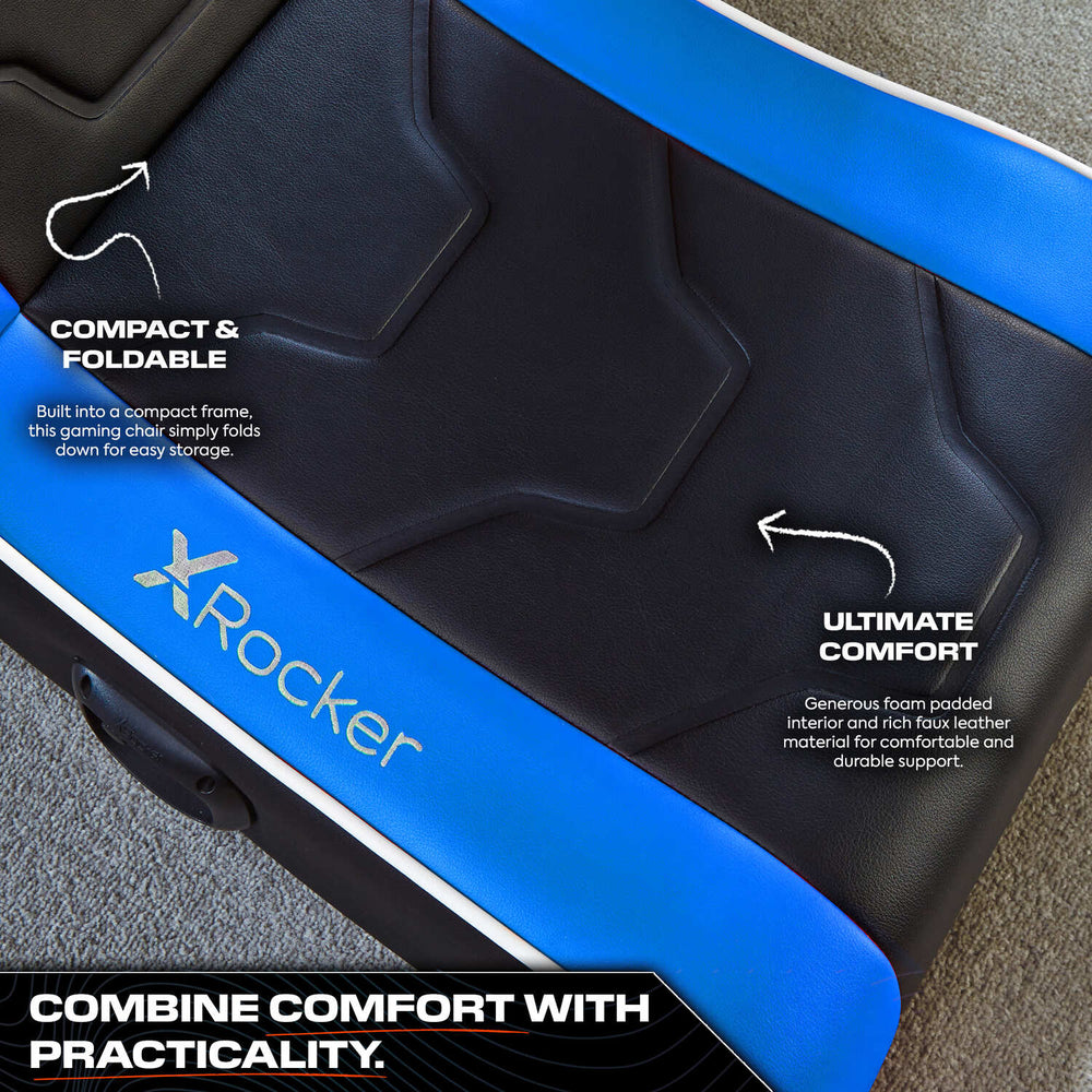 Shadow 2.0 Floor Rocker Gaming Chair - Blue